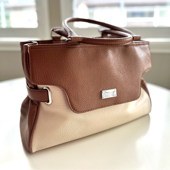 Nine West Brown and Bone Colored Bag - Picture 1 of 15